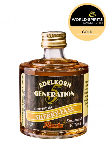 Probierflasche Edelkorn Generation 5 - gereift im Sherry-Fass