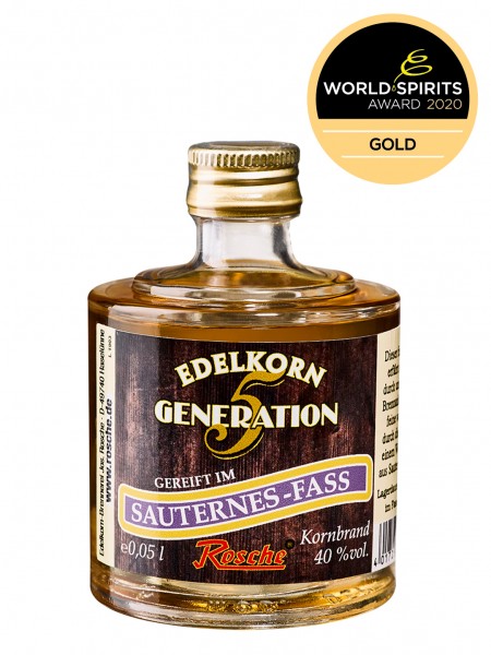 Probierflasche Edelkorn Generation 5 - gereift im Sauternes-Fass