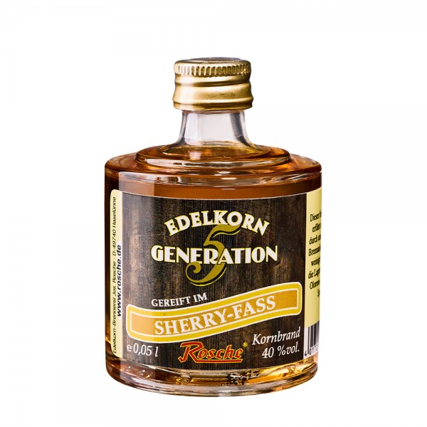 Probierflasche Edelkorn Generation 5 - gereift im Sherry-Fass